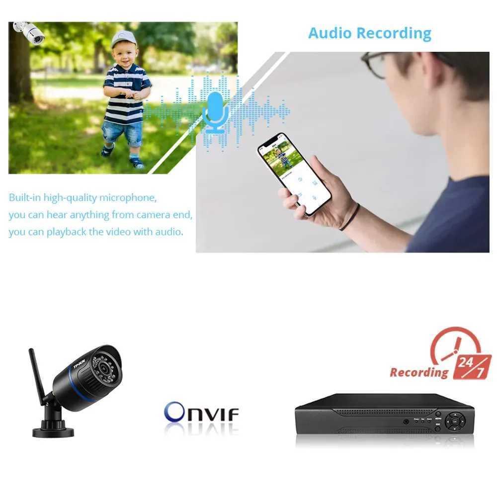 4MP 1080P IP Camera Outdoor WiFi Security Camera Wireless Video Surveillance Wi Fi Bullet CCTV HD Camara CamHipro CamHi CamXJ241228