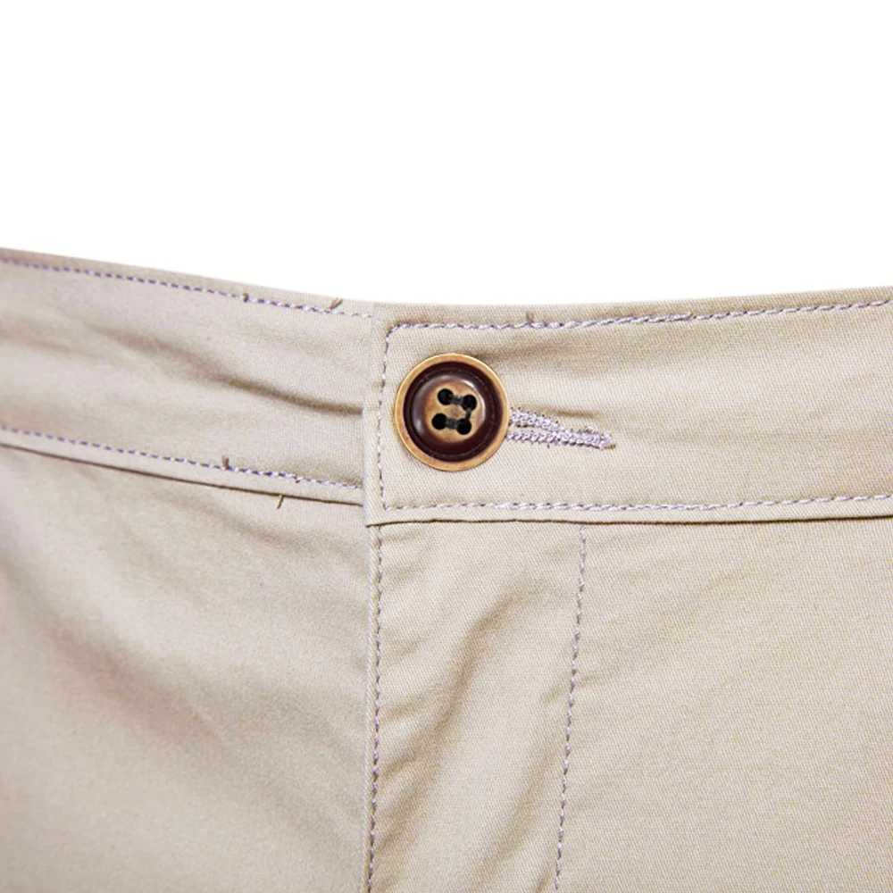 New summer 100% pure cotton mens shorts high-quality casual business social elastic waist mens shorts 0 color beach shorts W250319