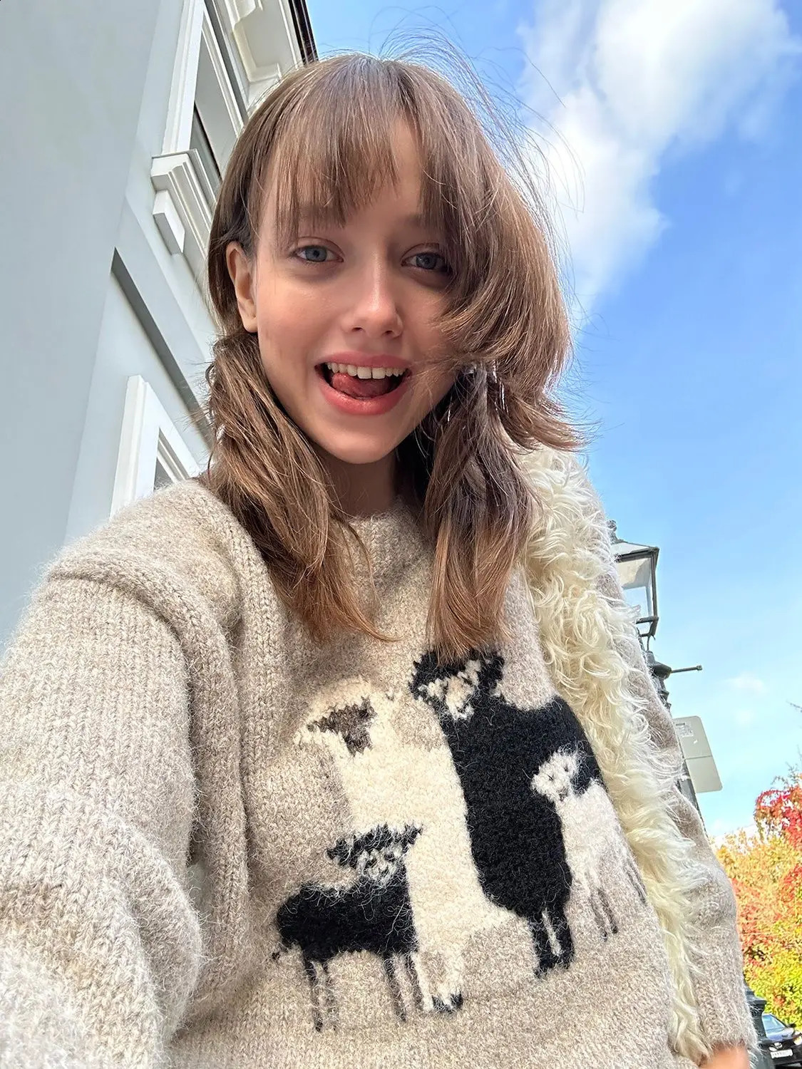Vintage Gray Y2K Cute Cartoon Sheep Embroidery Jacquard Sweater Soft Warm Winter Jumper Harajuku Kawaii Winter Clothes 241224
