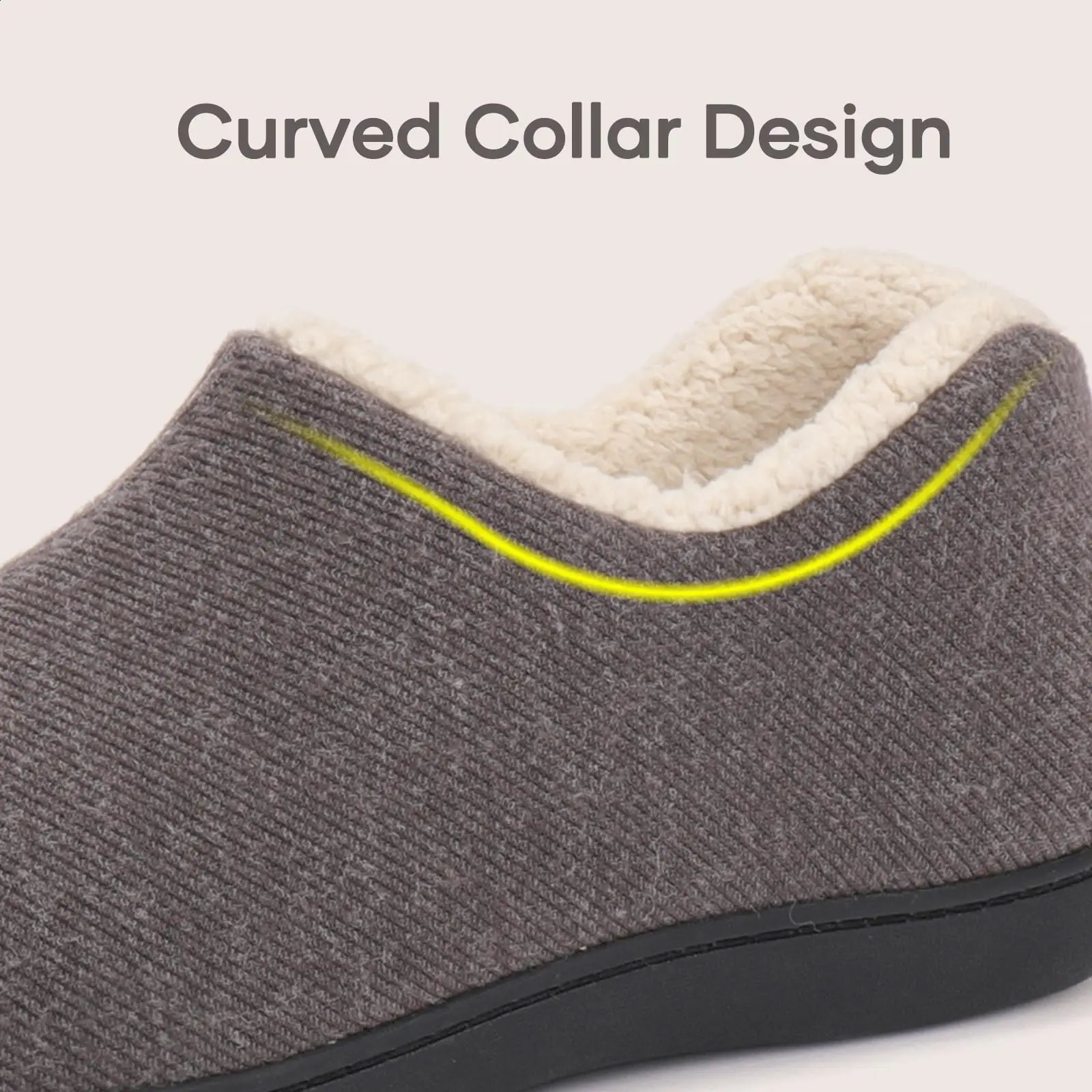 Evshine Womens Cozy Cotton Slippers Winter Warm Faux Fleece House Shoes Indoor Nonslip Memory Foam Slipper Casual Furry Slides 241223