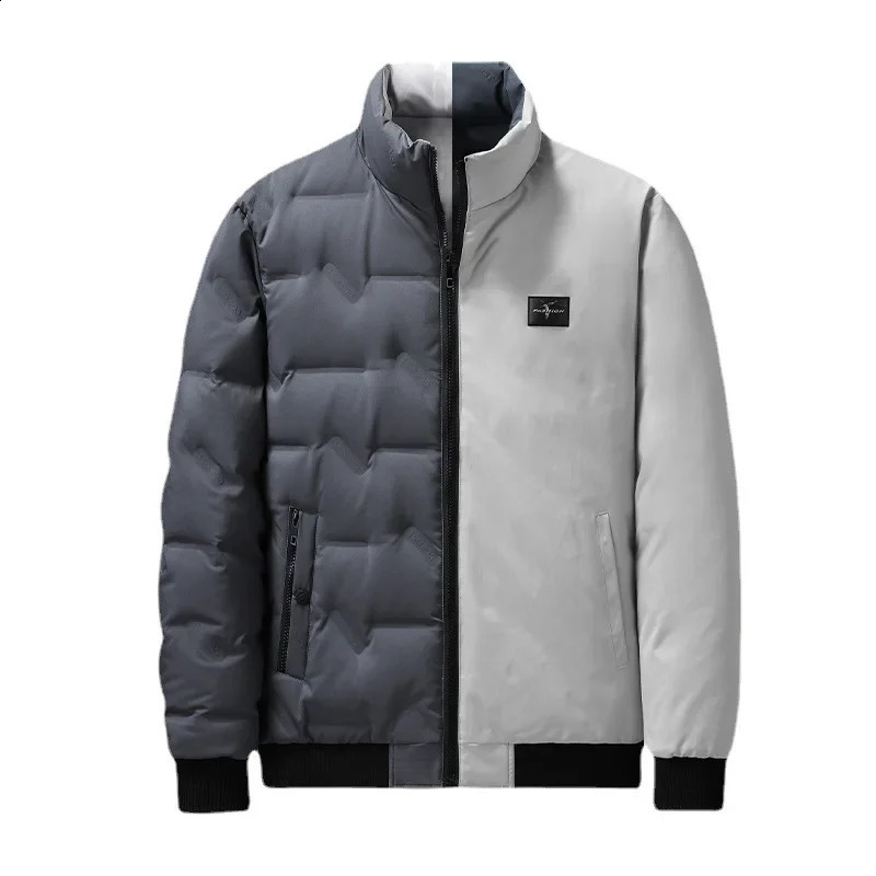 Arrival Winter Mens Down Jacket Comfortable Warm 80 White Duck Feather DoubleSided Wearable Fashionable Plus Size Top 241228