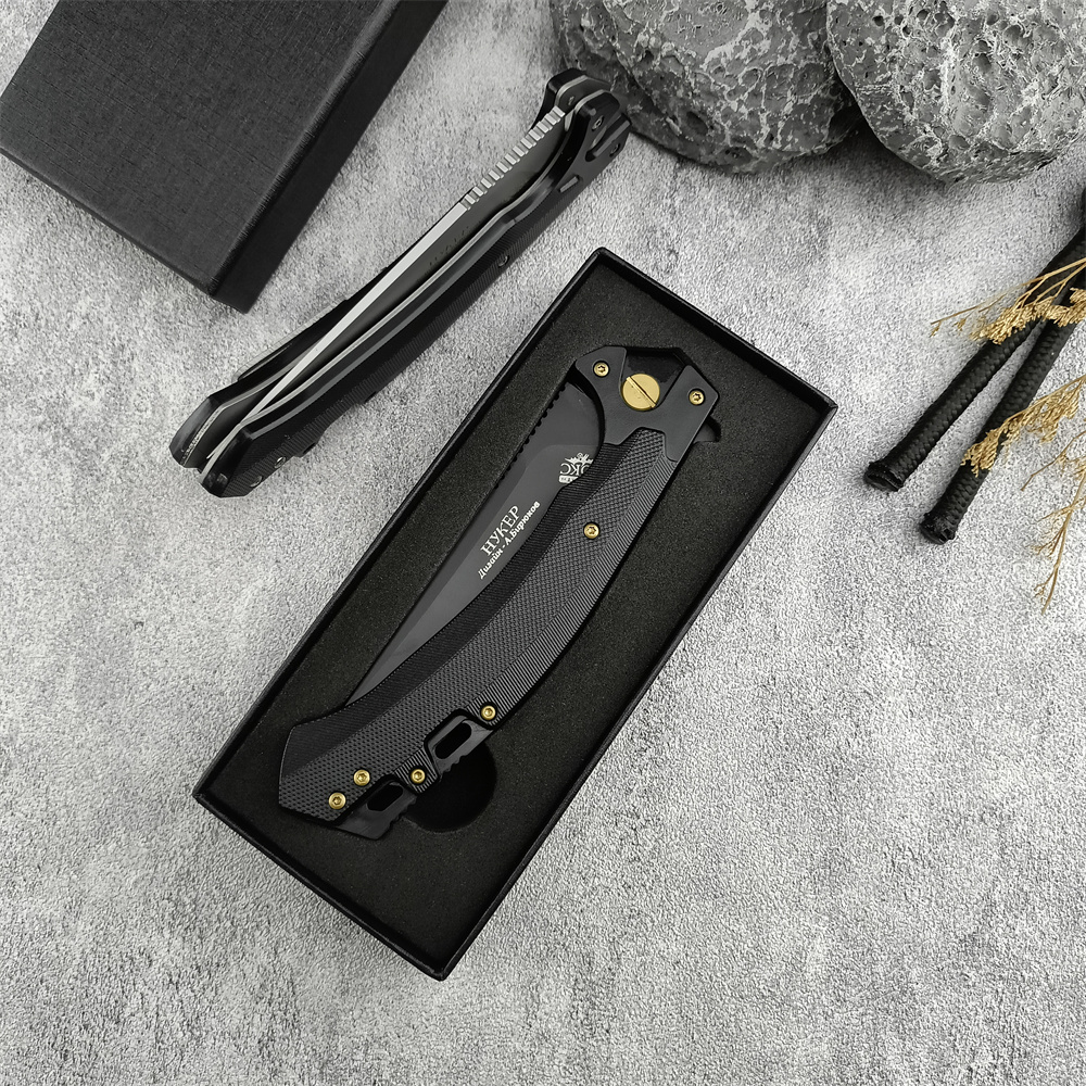 High Quality Russian HOKC Tactics Assisted Flipper Pocket G10 Portable Outdoor Folding Camping Multifunctional EDC Cutting Tool Fruit Knife 15535 3300