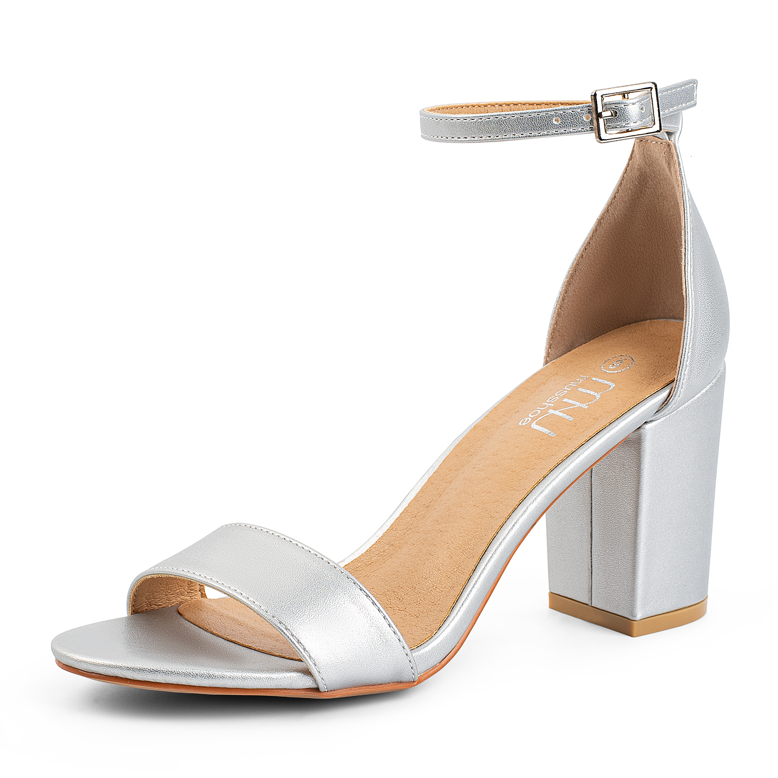 2024 Sexy High Pumps Comfort Block Ladies Buckle Heels Female Shoes Women Sandals