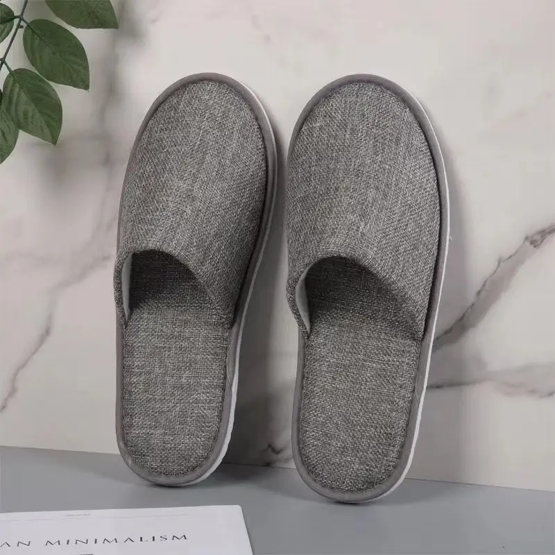 100 Pairs Disposable Slippers For el Home SPA Floor Indoor Guest Beauty Salon Nonslip Big Size White Grey Unisex 241223