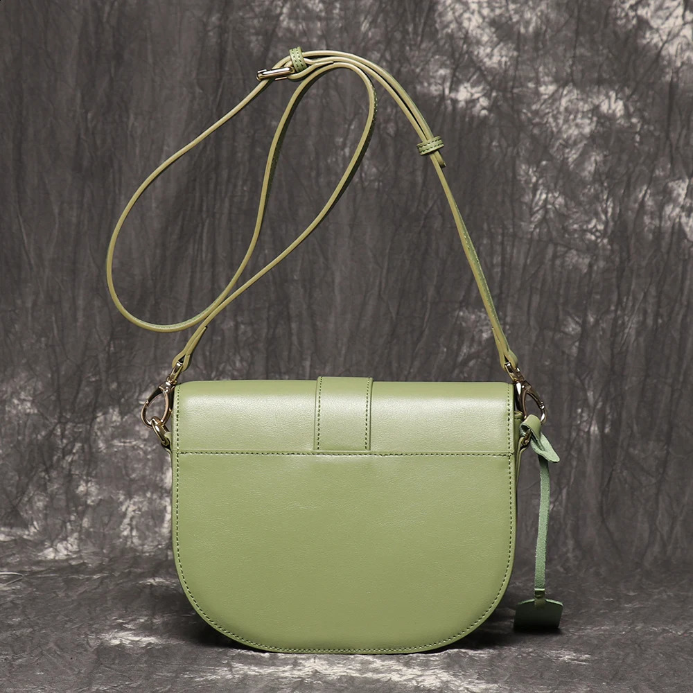 LUOKIR Womens Genuine Leather Shoulder Crossbody Bag Fashionable Versatile Envelope Bag Half-Moon Shell Bag Phone Bag 241227