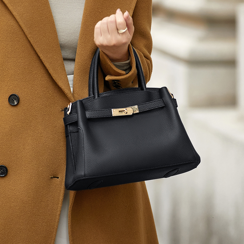 New ZOOLER Original Real Bag Black First Genuine Leather Handbag Tote Shoulder Bags Female Fashion Hot#Ml581