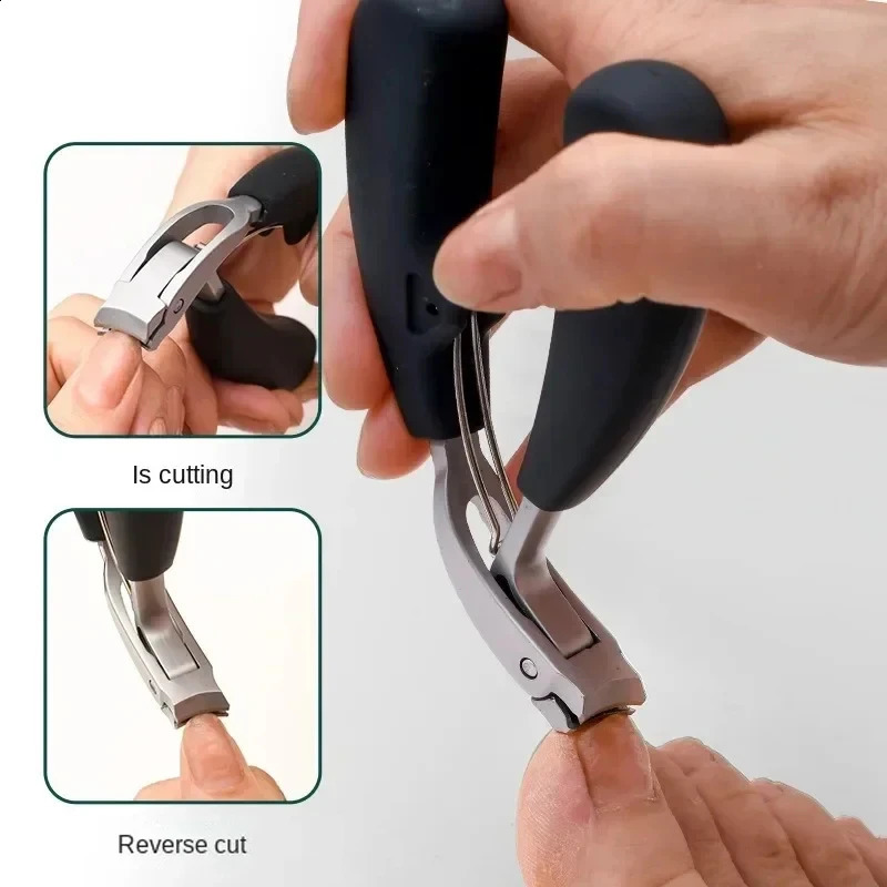 Stainless Steel Nail Clipper Curved Large Opening Anti-splash Nail Trimmer Ergonomic Pedicure Tools for Men Women 241223