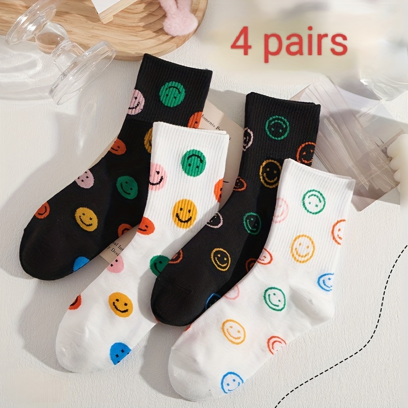 Stylish Ladies' Mid-Calf Sport Socks Set - Perfect Fit for Spring through Autumn