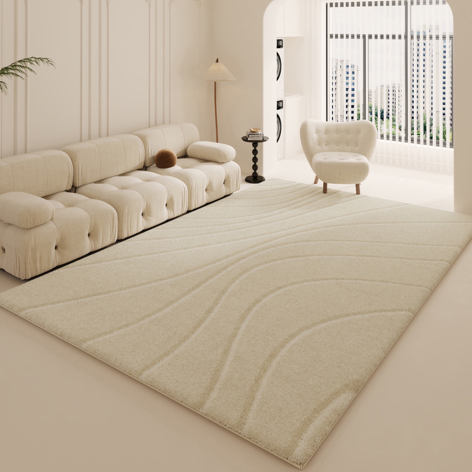 4950-53.88-BB-Striped Carpet Large Area Living Room Carpets Comfortable Soft Bedroom Rug
