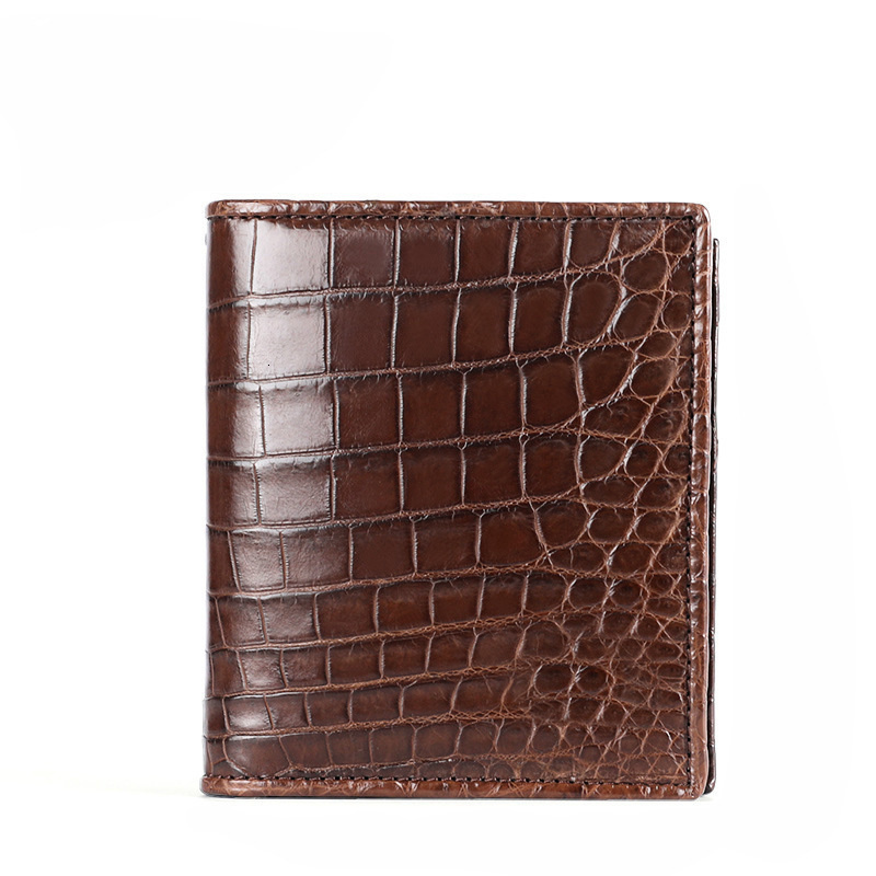 Alligator Skin Wallet Men's Hot Genuine Crocodile Wallets Leather Short Bifold Card Holder Purse For Business Boys