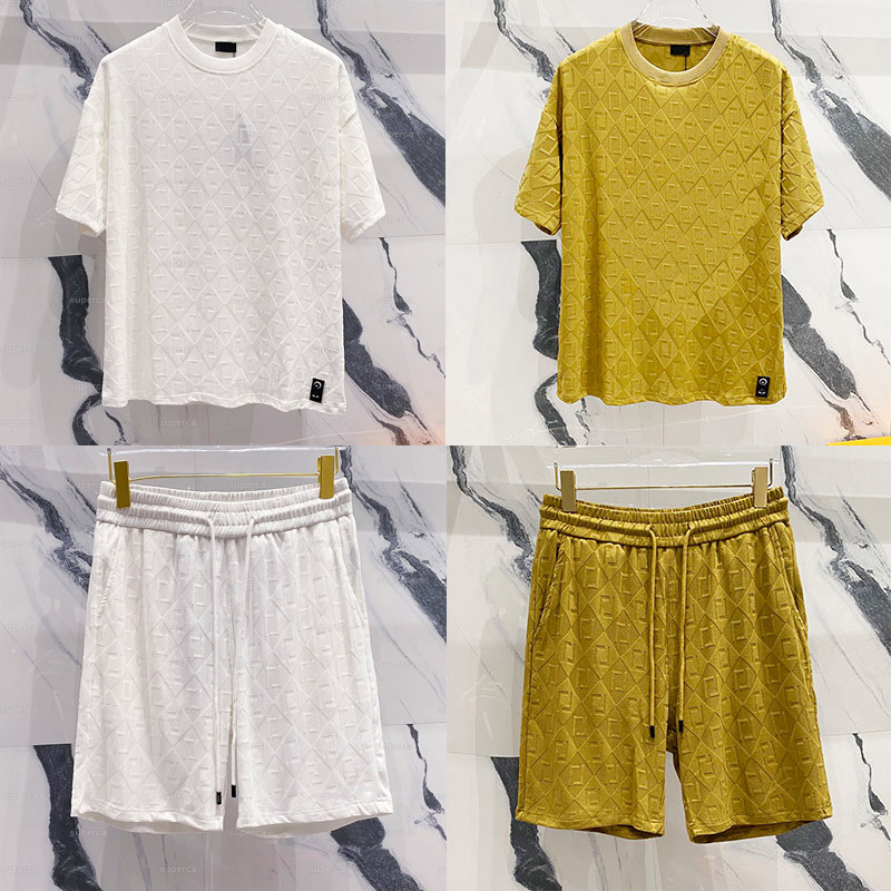 Men's Plus Tees Polos Round neck embroidered and printed polar style summer wear with street pure cotton M set shorts tshirt 7GU18oe5