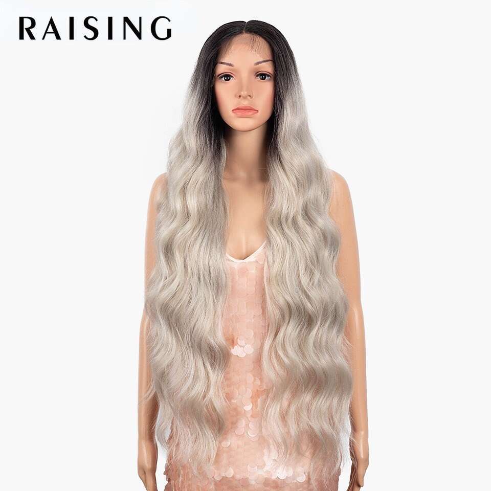 Xuchang Rebecca Front Lace Women's Long Curled Hair Big Wave Synthetic Wig Headset Kq2