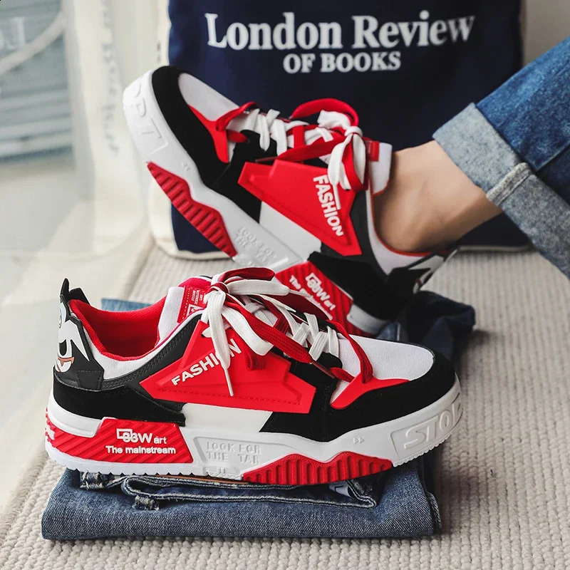 Fashion Platform Men Casual Shoes Outdoor Breathable Sneakers Skateboarding Sport Student Antiskid Tennis Athletic 241223