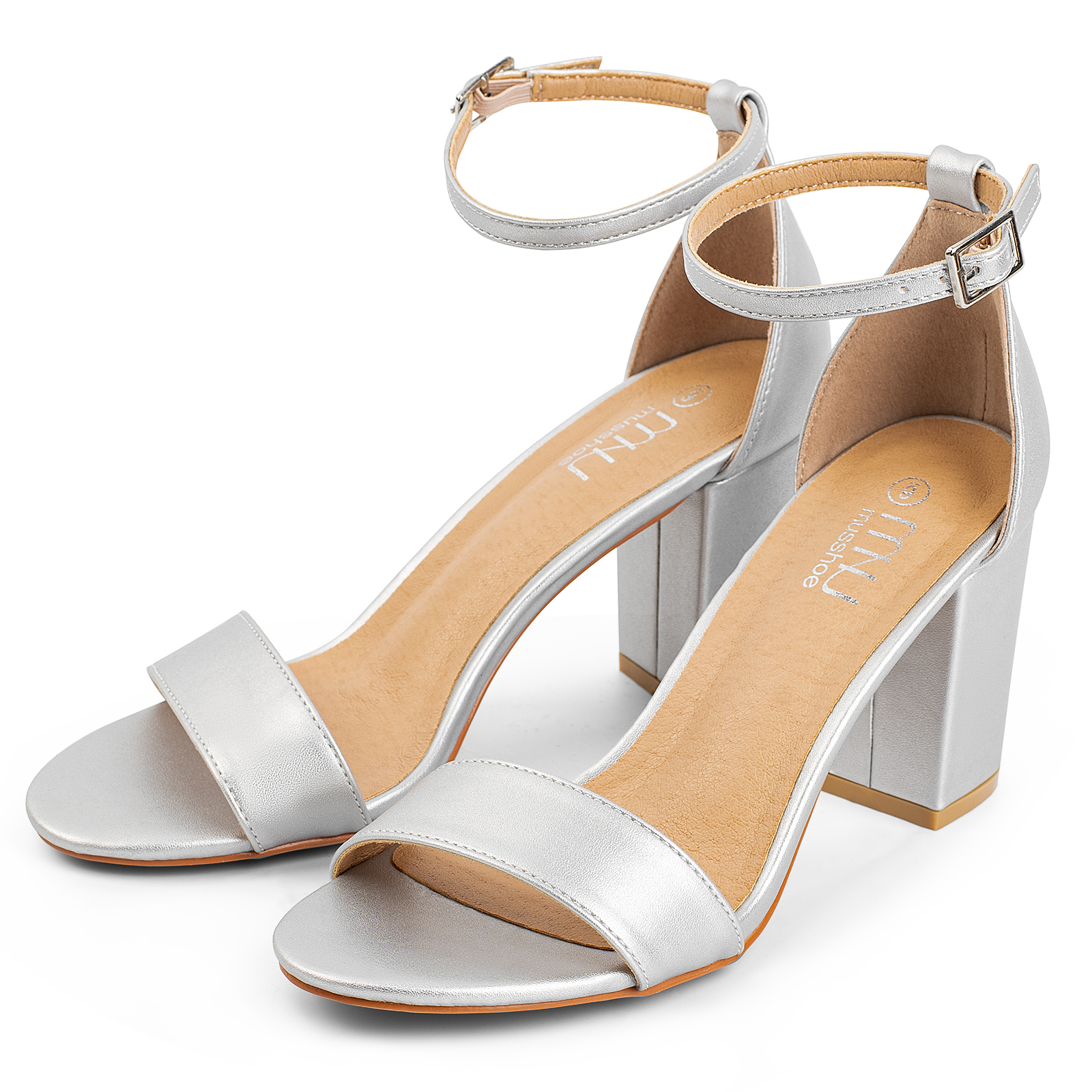 2024 Sexy High Pumps Comfort Block Ladies Buckle Heels Female Shoes Women Sandals