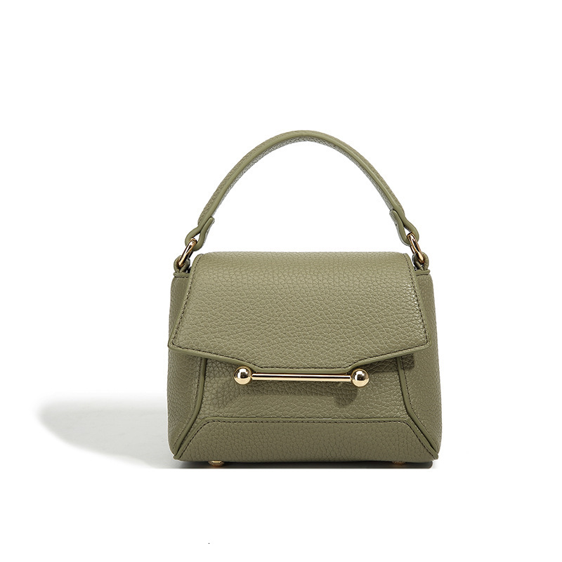Mini Handbag 2024 Spring And Summer Fashion Litchi Pattern Shoulder Niche Simple Versatile High-End Crossbody Women's Bag