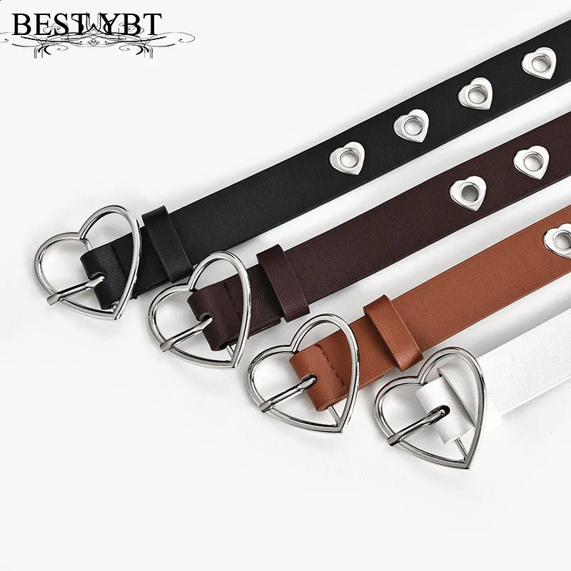 YBT Leather Womens Belt Alloy Pin Heart Buckle Creative Decorative Fashion Belts For Jeans 241225
