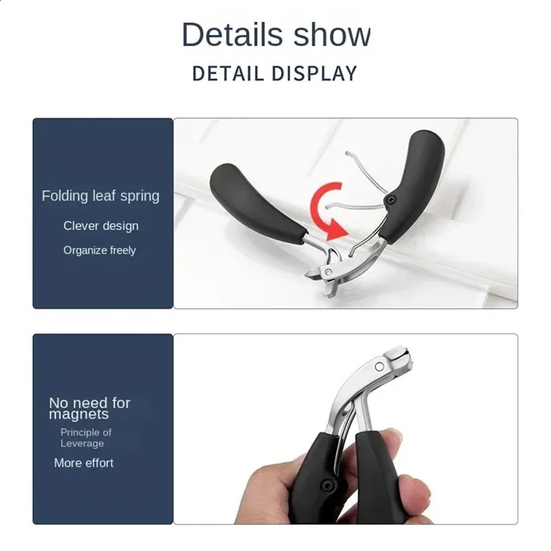 Stainless Steel Nail Clipper Curved Large Opening Anti-splash Nail Trimmer Ergonomic Pedicure Tools for Men Women 241223