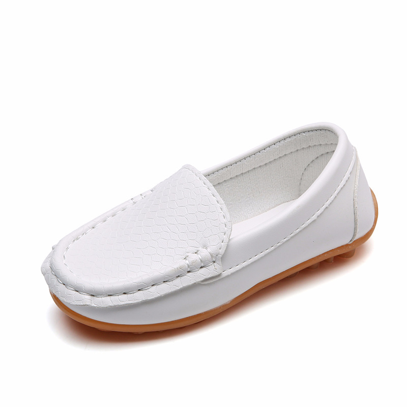Fashion Toddler Flat Shoes For Youth Children Casual Comfortable PU Leather Slip on Kidsnest Boys Girls Kids Candy Colors Loafers Shoes Sizes US5C-US4