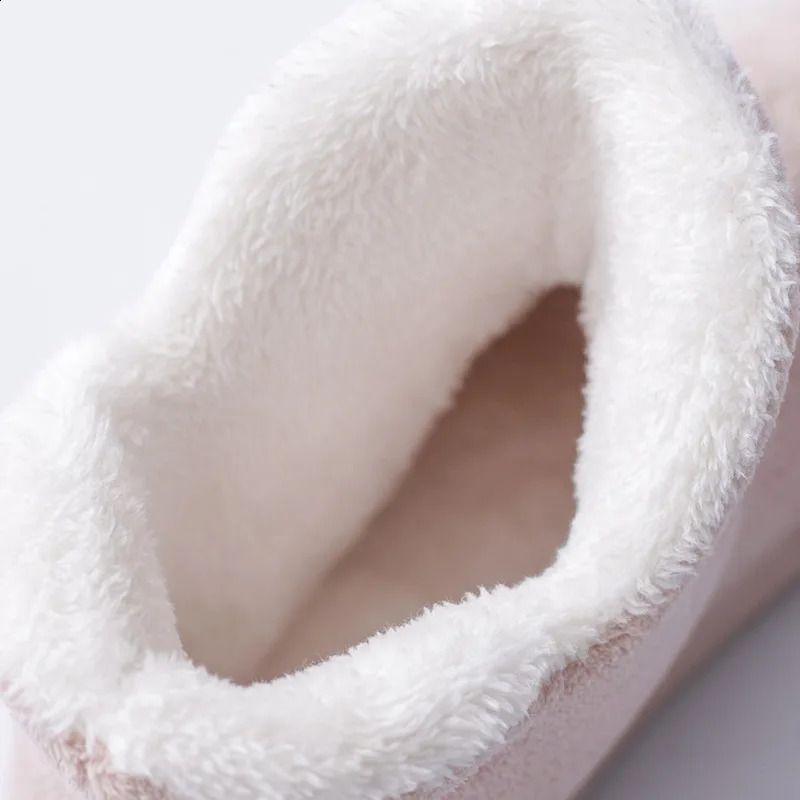 Women Winter Slippers Warm Plush Slipon Couples Home Floor Shoes Antislip Comfortable Flats Female Soft Faux Fur Boots 241223