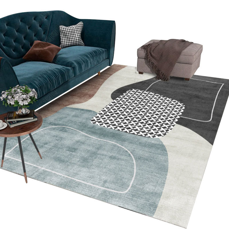 flower-3877-105-756 LLBB-Beige Minimalist Striped Carpet Large Area Living Room Carpets Comfortable Soft