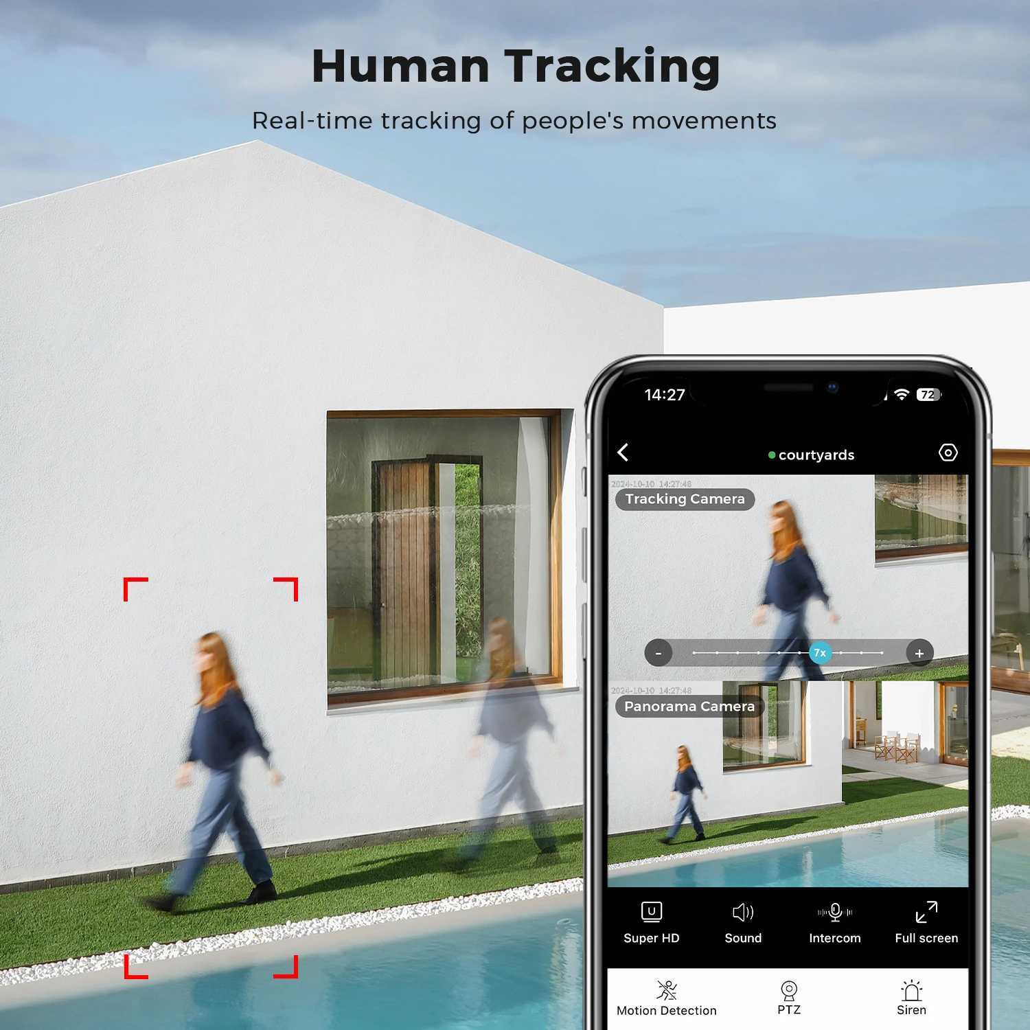 BESDER 15MP Wifi Camera Outdoor Dual Sn 10X Digital Zoom CCTV Video Surveillance Cam PTZ 8MP Security IP Camera O-Kam ProXJ241228