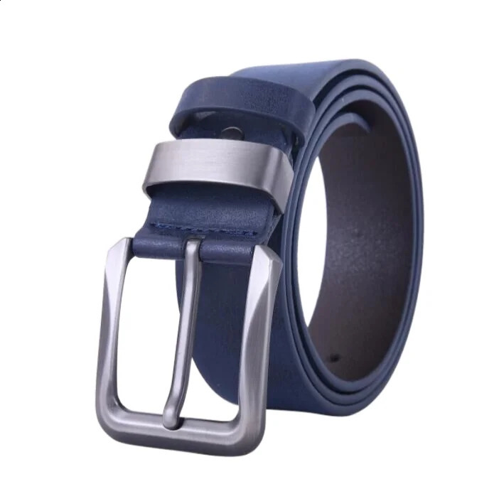 Men Belt Male High Quality Leather Genuine Pu Strap Pin Buckle Fancy Vintage Jeans 241225