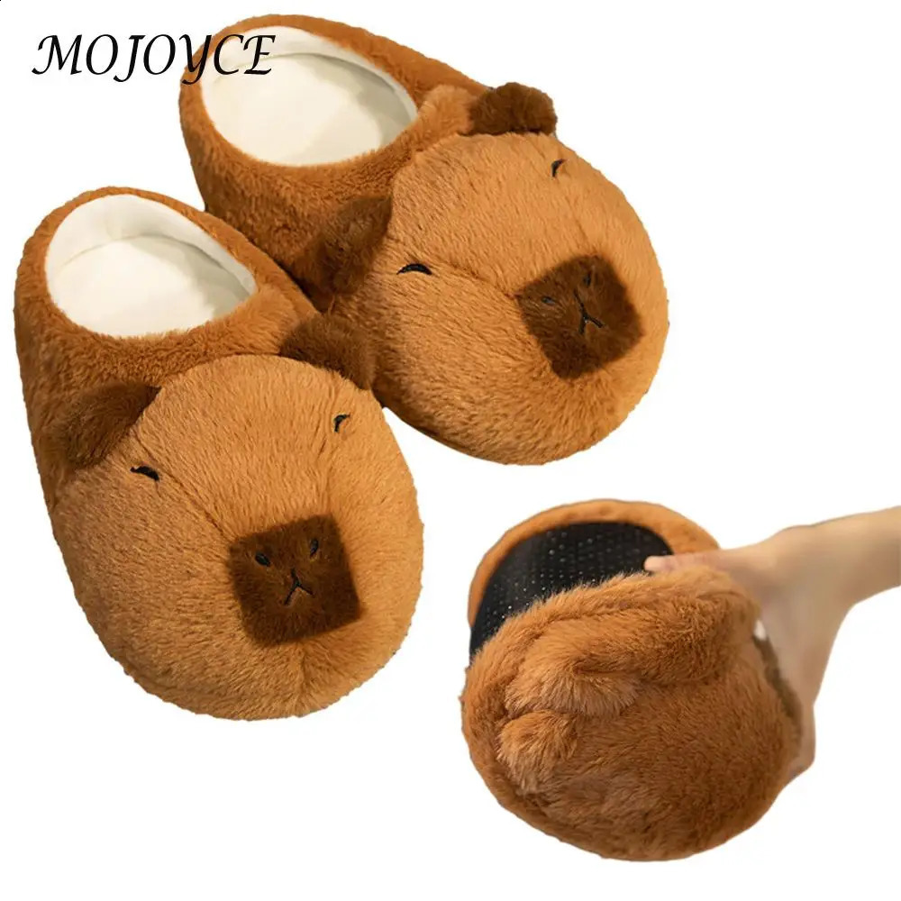 Women Cute Capybara Slippers AntiSkid House Soft Animal Comfortable Outdoor Winter 241223
