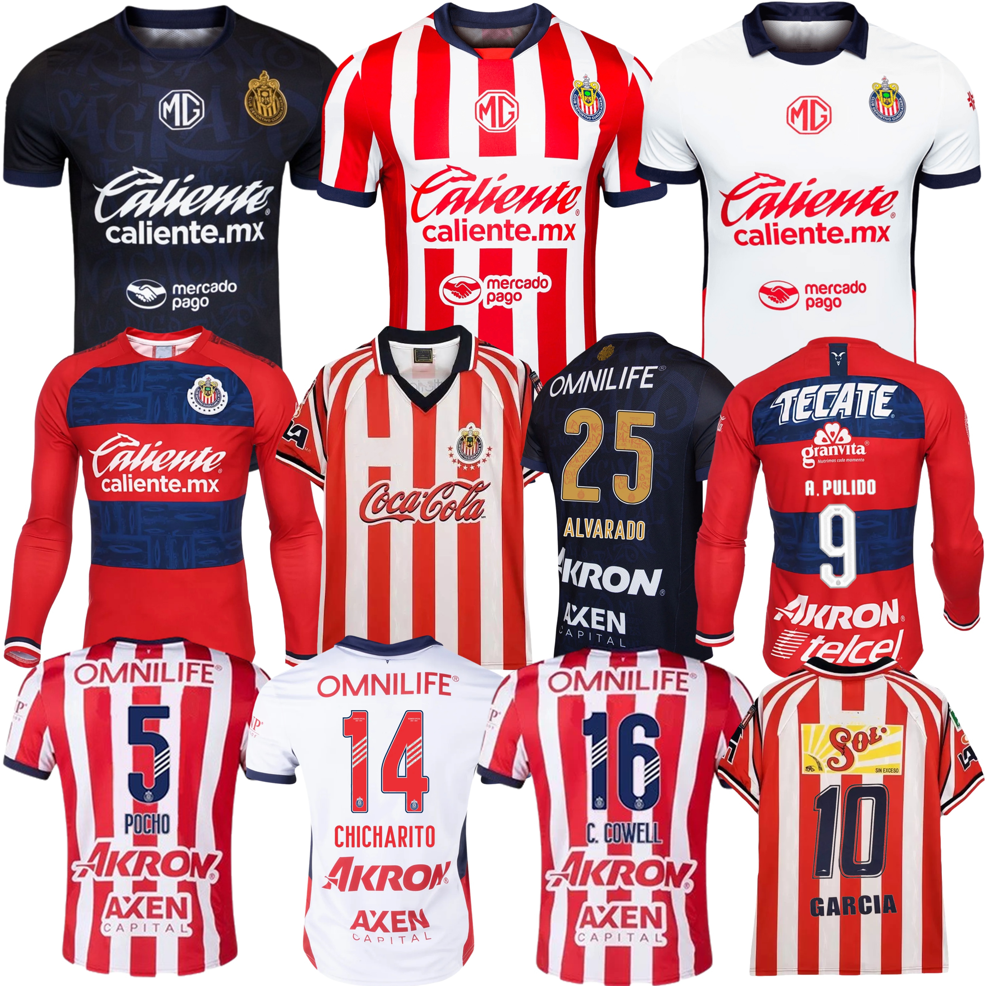2024 2025 Chivas de Guadalajara jerseys 24 25 CHICHARITO A.ZALDIVAR CALDERON J.MACIAS BRIZUELA F. BELTRAN home away Alvarado HOMBRE football shirt size S-4XL