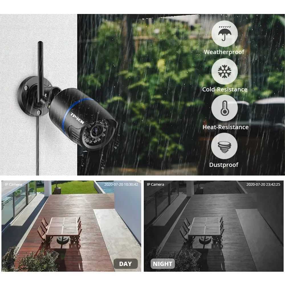 4MP 1080P IP Camera Outdoor WiFi Security Camera Wireless Video Surveillance Wi Fi Bullet CCTV HD Camara CamHipro CamHi CamXJ241228