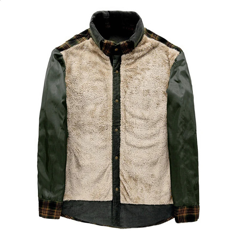Men Wanderer Jacket Overland Flannel Jacket Long Sleeves Warm Fleece Shirts Tops Warm Business Casual Shirt For Man 241223