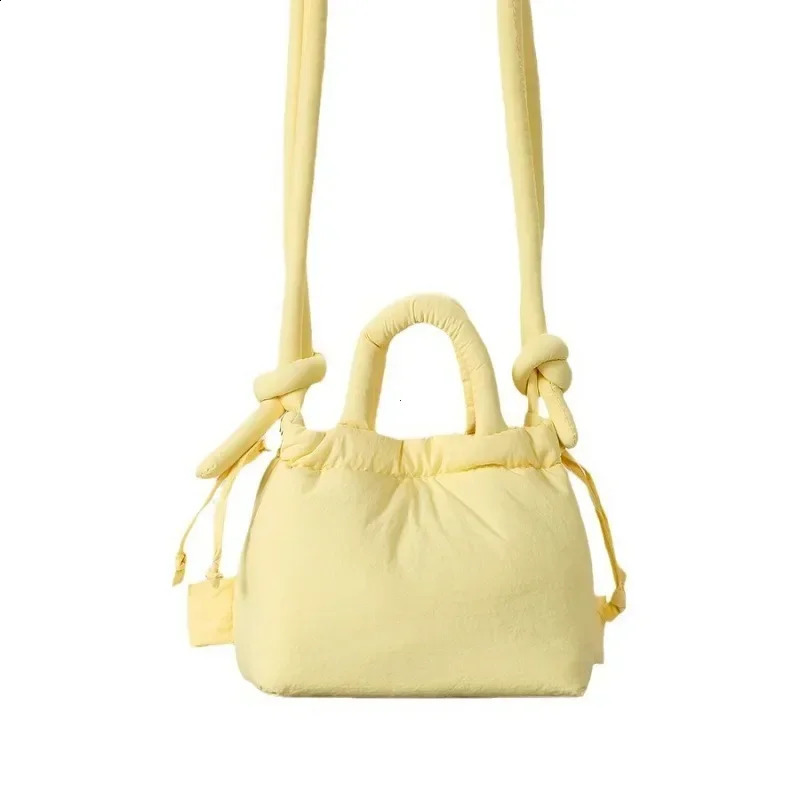 Fashion Small Puffer Tote Bag Padded Women Shoulder Bags Nylon Down Cotton Crossbody Bag Mini Lady Handbags 241227