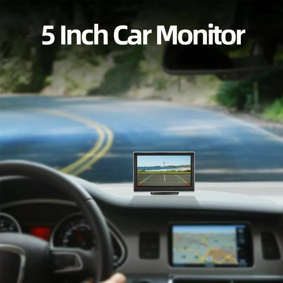 5 Inch Car Monitor HD Digital Screen TFT LCD Display for Parking Rear View Rrse Camera C251017