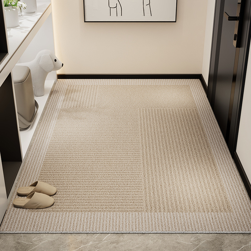 4799-54.55-BB-Beige Striped Minimalist Rug Comfortable Large Area Living Room Rugs Refreshing Bedroom