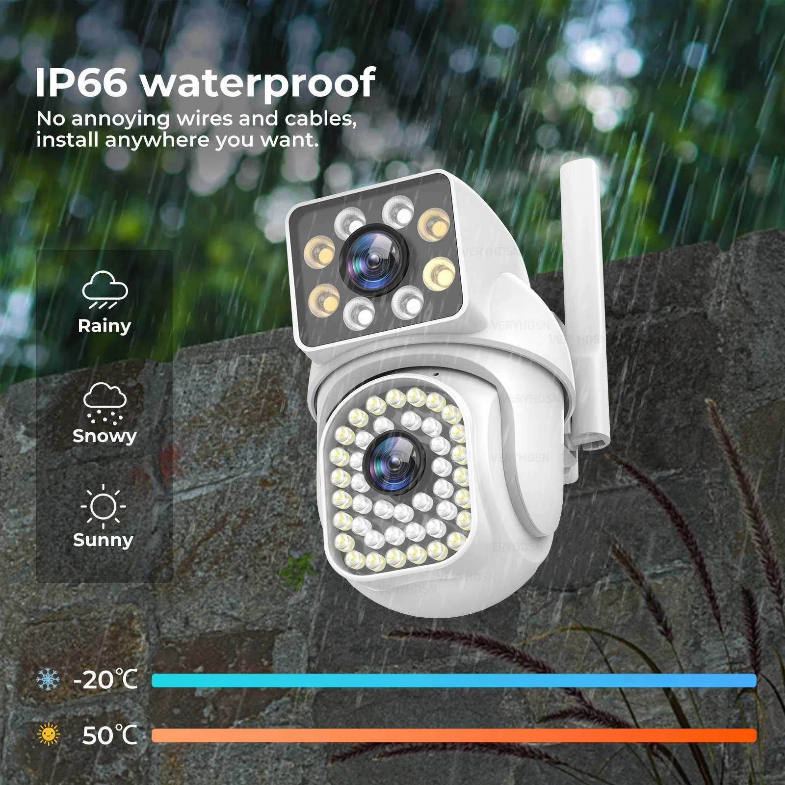 8MP 5G 4K PTZ IP WIFI Camera Dual Lens Surveillance 10X Zoom Security Cameras Outdoor Waterproof Color Night Vision Human DetectXJ241228