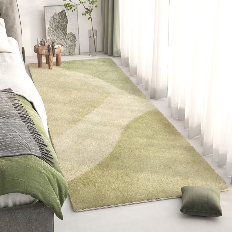 flower-3761-62-446- LLBB-Beige Minimalist Striped Carpet Large Area Living Room Carpets Comfortable Soft