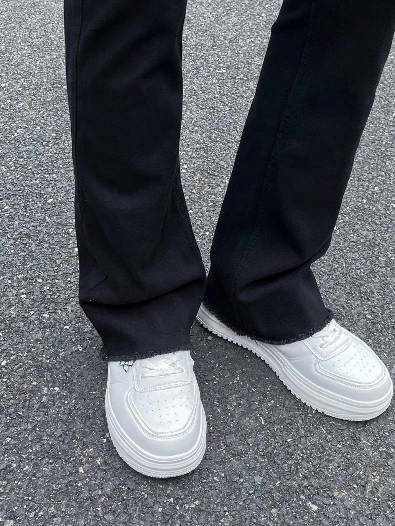 2024 Autumn Denim flared Jeans Pants Black Men Slim Fit Jeans for Men Quality Cotton Business Casual Wear Mens Denim Pants 241224