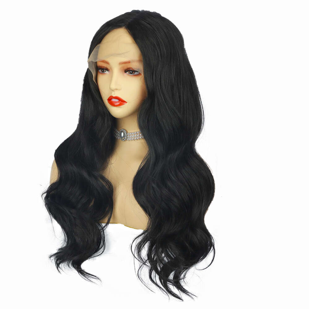 T-Shaped Lace Headband, Ginger Yellow Dyed Orange Wave Synthetic Wig Wigs Kq2