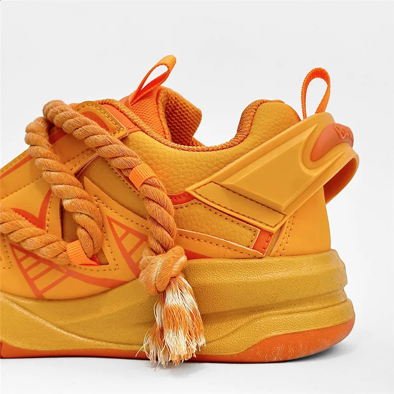 Trend ner Orange Shoes For Men Fashion Mens Casual Sneaker Streetwear Platform Skateboard Hip Hop 241223
