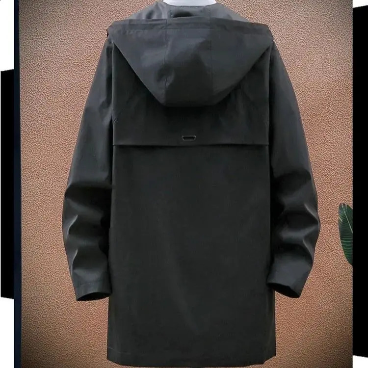 Mens windbreak 2023 style autumn jacket men Fashion Trend Coats spring Casual Loose Trench Coat male Large size M4XL 241220
