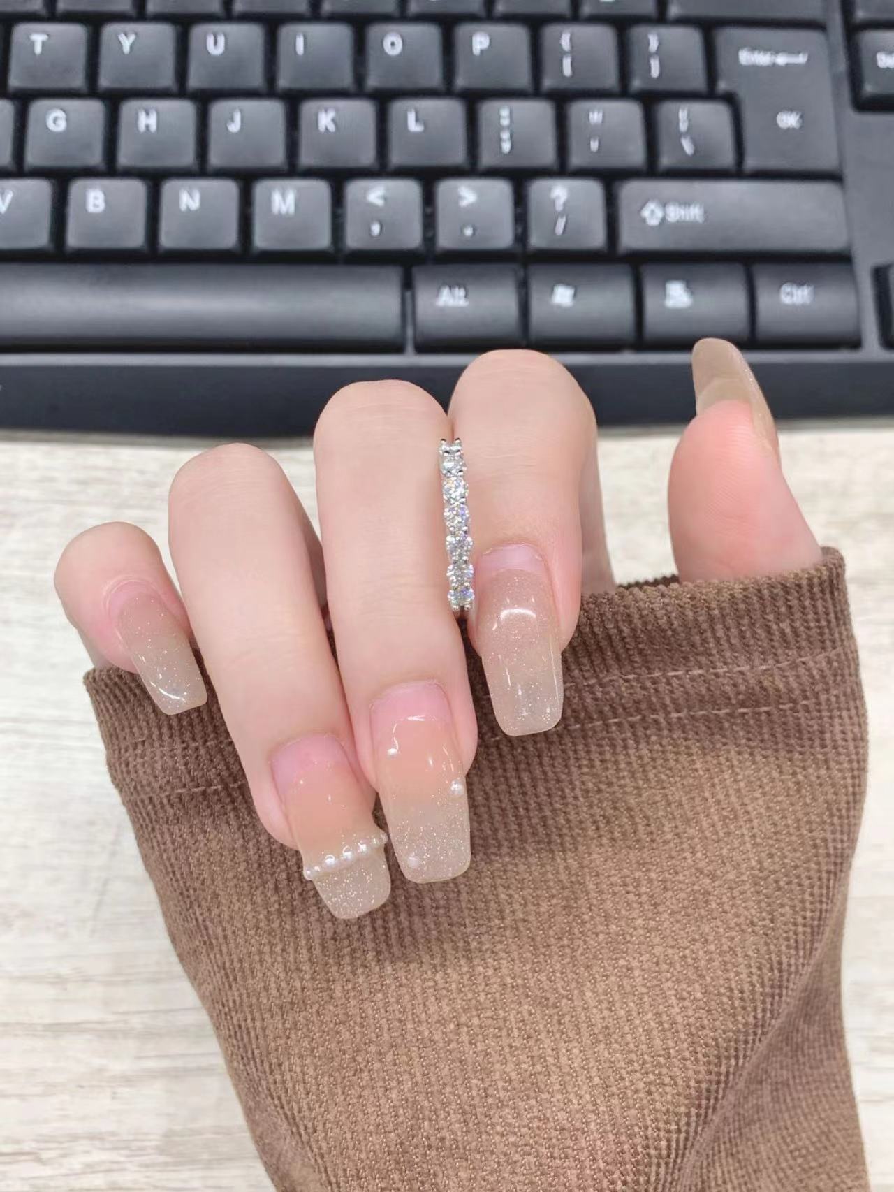925 silver copper plated women's all moissanite diamond engagement seven princess ring