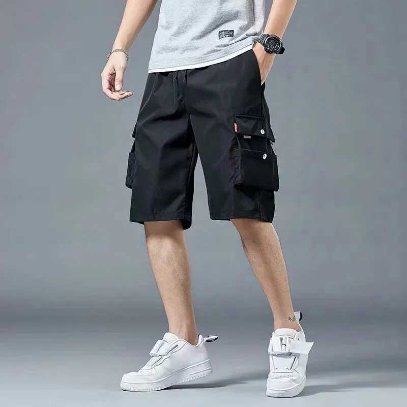 Mens new fashion casual cargo pants with large pockets regular size jogging daily wear Bermuda dress 90s retro style W241228