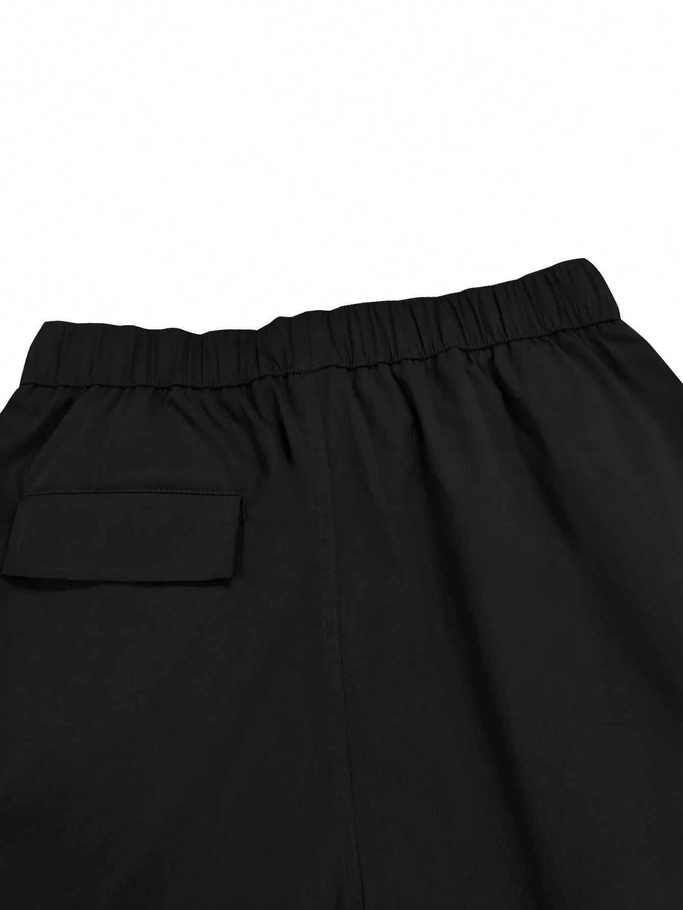 Mens Plain Casual Comfy Cargo Shorts Summer Clothing W241228