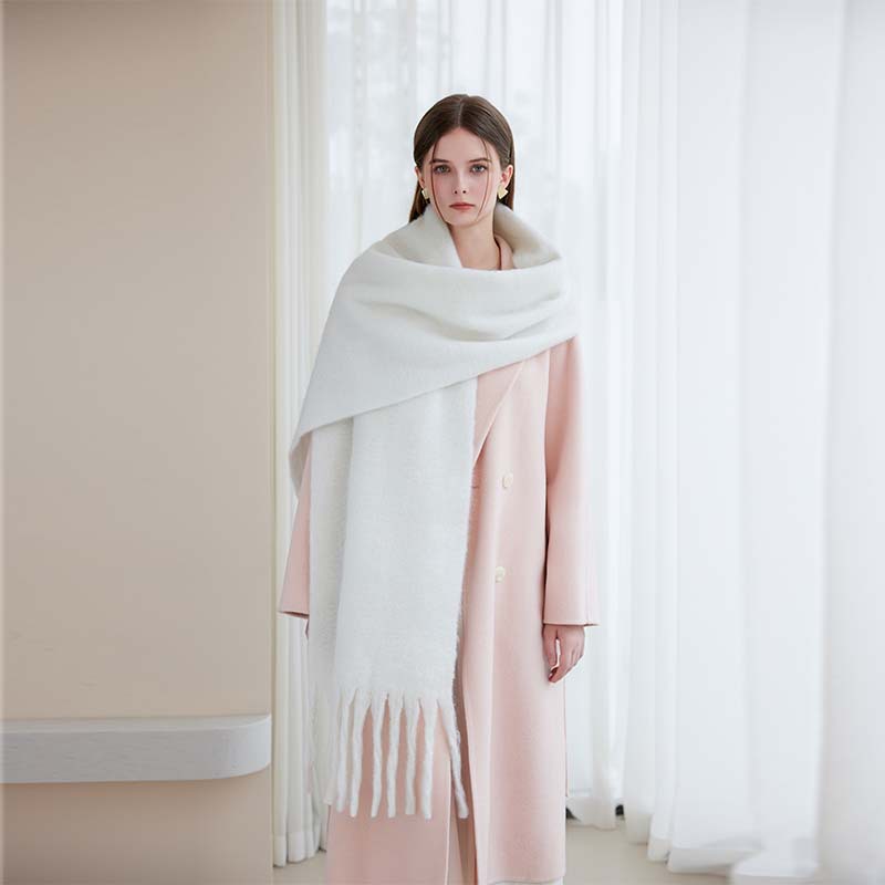 M9011 new ins style solid color brushed thick warm scarf women winter fashion men's and women's scarf neck shawl