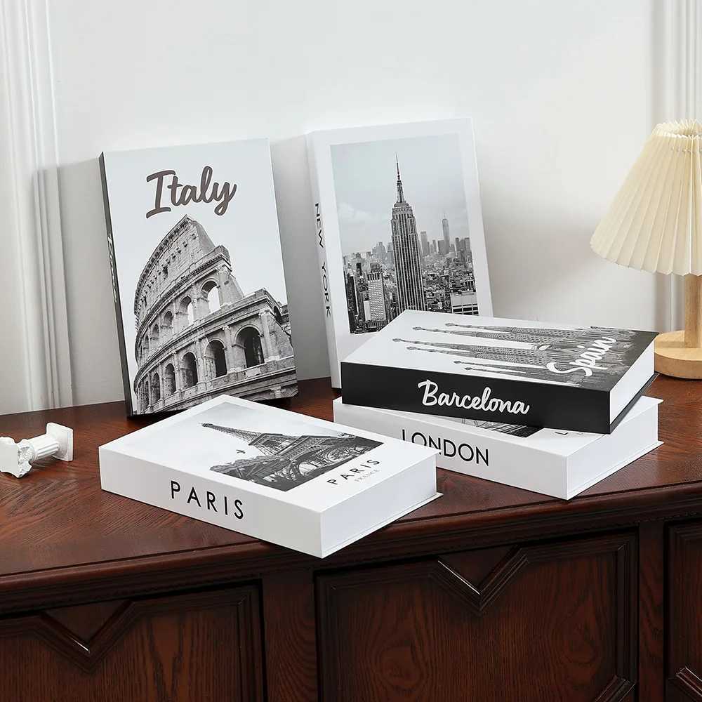 Fashion NEW Fake Books Ornament Decorative Fake Book for Home Bookshelf Decor Living Room Coffee Table Books Desk DecorationXJ241228