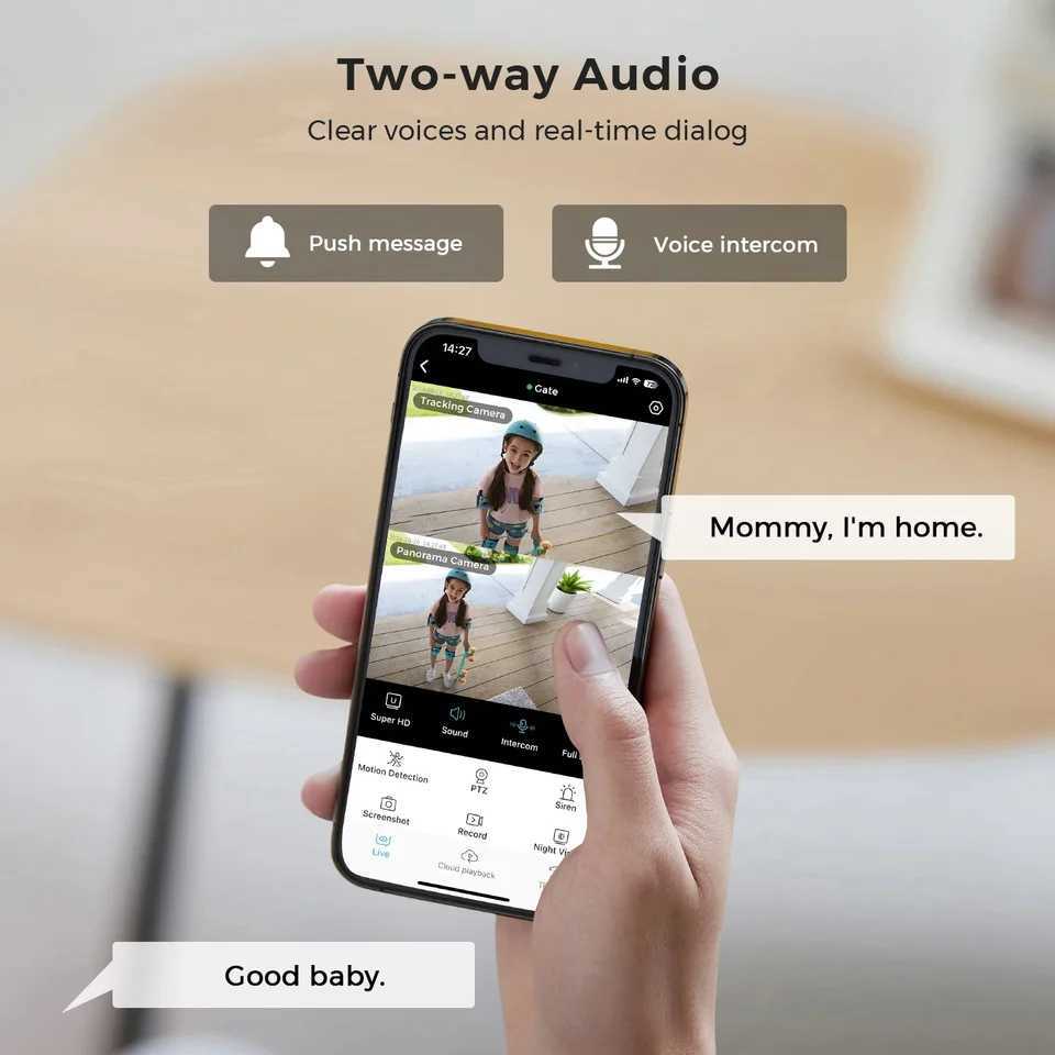 10MP 5K IP Camera Security Protection Wifi PTZ Dual Lens 5G HD Outdoor Surveillance Camera Human Detection Tracking Night VisonXJ241228