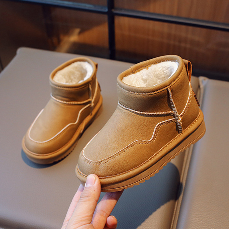 Kids Boots Children Boys Thick Cotton Warm Winter Boots Girls Toddler Plush Waterproof Kidsnest Snow Boots Sizes US9C-US5Y