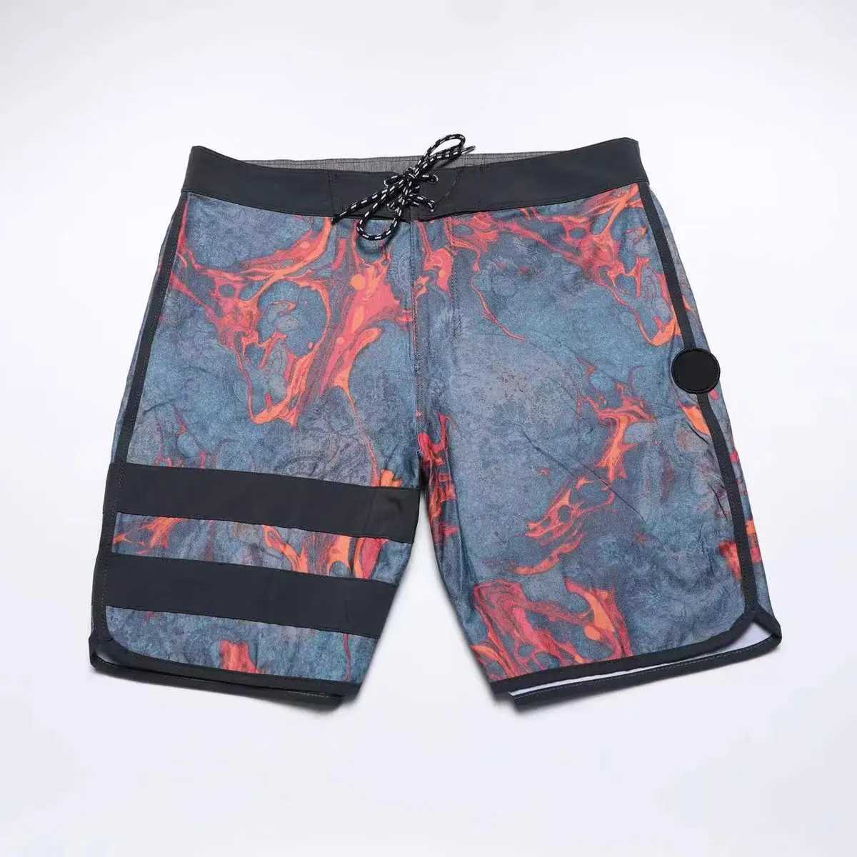 New Fashion Tiki Printed Mens Beach Shorts Bermuda Wooden Shorts High Quality 4-way Stretch Quick drying Swimsuit Surfing Swimsuit W241228