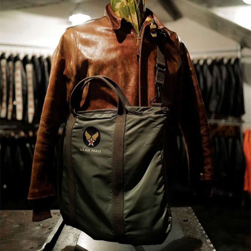 OKONKWO Pilot Nylon Helmet Pack Hand-Held Crossbody Bag Motorcycle Hat Package Single Shoulder Bundle Outdoor Riding Skiing Gear