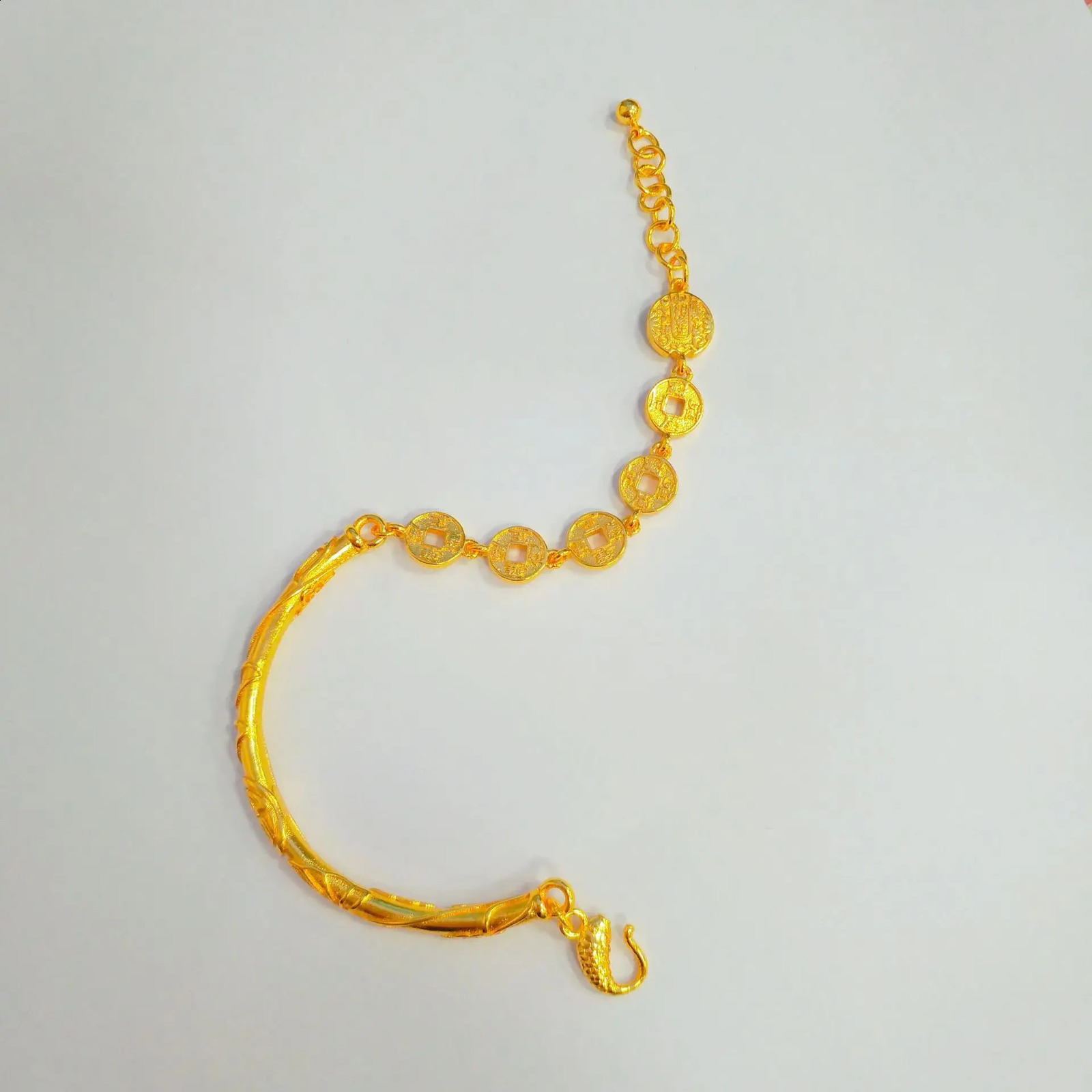 Womens 18K gold five-coin emperor half bracelet Jiyan AU750 bracelet wholesale 241227