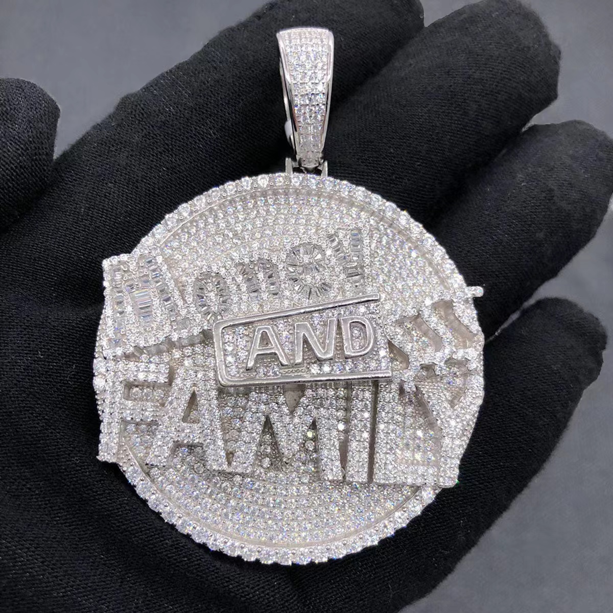 Pendant Necklaces Pass Dia Tester Moissanite Hip Hop Sier Jewelry Set Cartoon 3d Sonic Cuban k Chain Necklace for Man